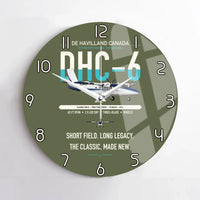 Thumbnail for DHC-6 Twin Otter Classic 300-G design on green army no frame wall clock