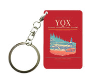Thumbnail for Gander International Airport (YQX) design on red key chain