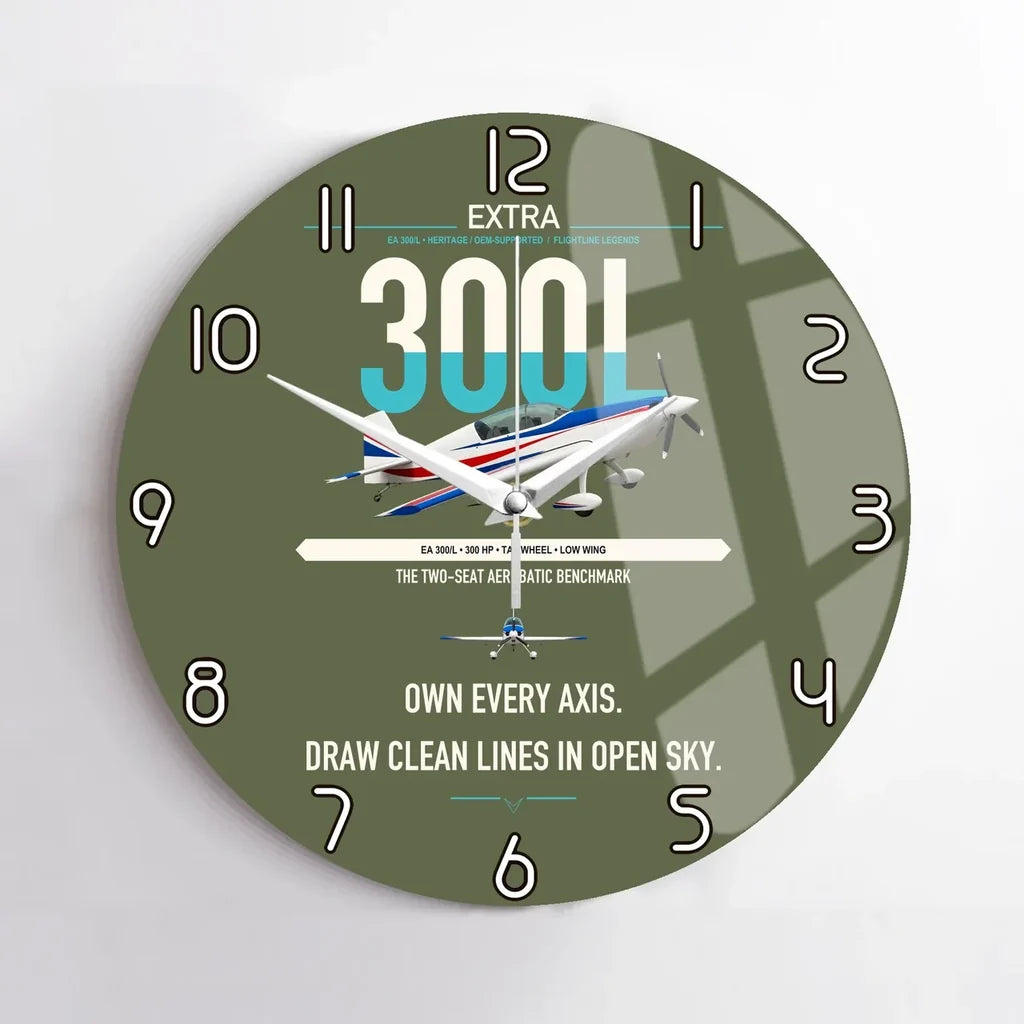 Extra 300L design on green army no frame wall clock