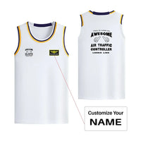 Thumbnail for Air Traffic Controller Designed Basketball Style Sports Tank Tops - view 15
