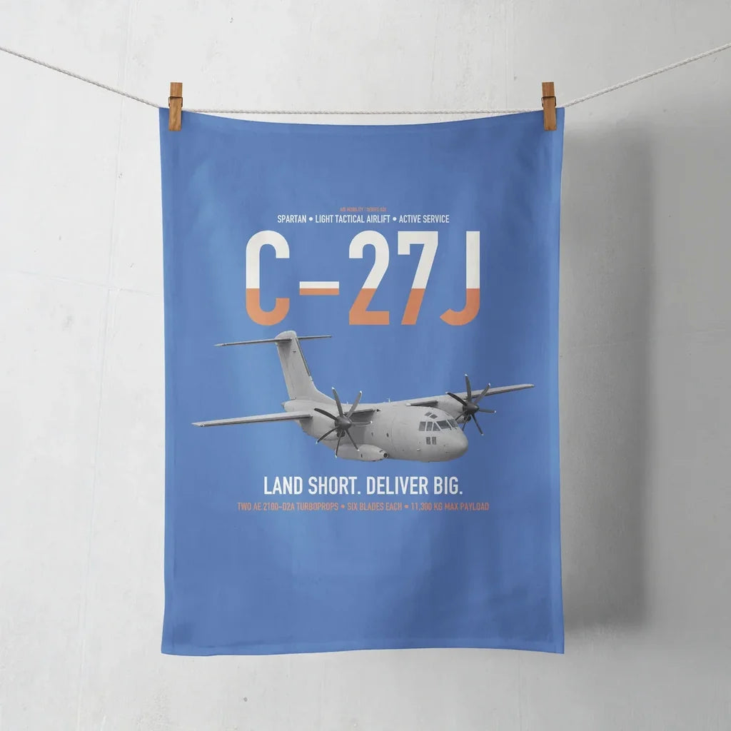 C-27J Spartan design on blue towel