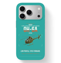Thumbnail for Hughes OH-6A Cayuse design on turquoise magsafe iphone case, for iPhone 17 Pro
