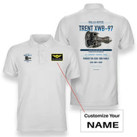 Thumbnail for TRENT XWB-97 design on white polo with custom name badge