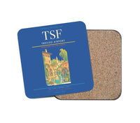 Thumbnail for Treviso Airport (TSF) design on blue 1 piece coaster