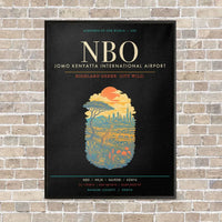 Thumbnail for Jomo Kenyatta International Airport Nairobi NBO - Canvas Framed - Black