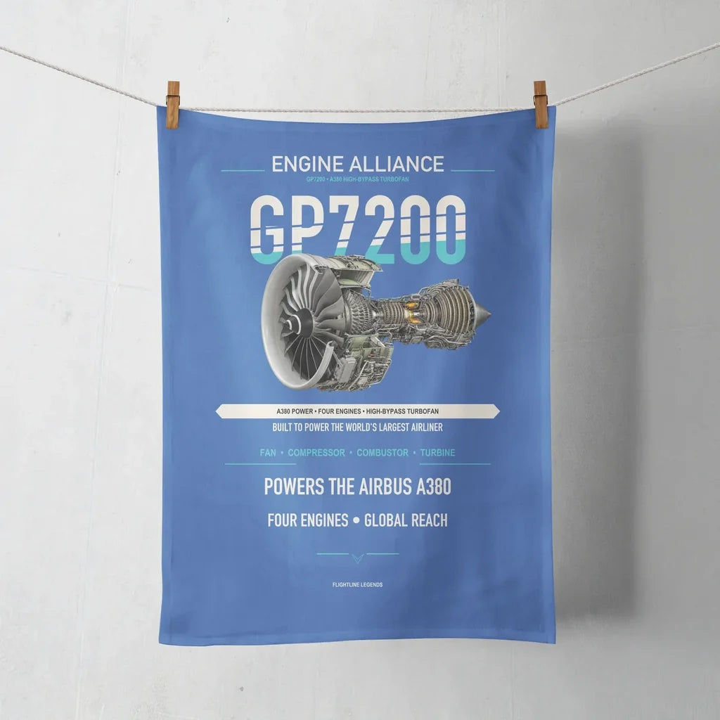 GP7200 design on blue towel