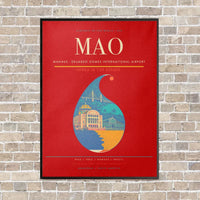 Thumbnail for Manaus - Eduardo Gomes International Airport MAO - Canvas Framed - Red