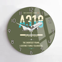 Thumbnail for Airbus A318 design on green army no frame wall clock