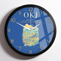 Thumbnail for Okayama Momotaro Airport OKJ Wall-Clock Framed - Blue
