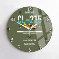 Thumbnail for Canadair CL-215 design on green army no frame wall clock