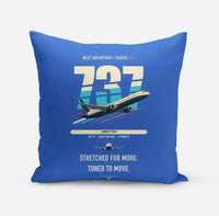 Thumbnail for Boeing 737 MAX 10 design on blue pillow