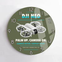 Thumbnail for DJI Neo design on green army no frame wall clock