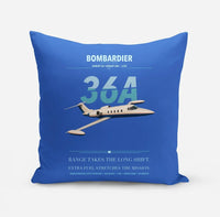 Thumbnail for Bombardier Learjet 36A design on blue pillow