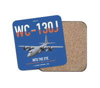 Thumbnail for WC-130J Hurricane Hunter design on blue 1 piece coaster