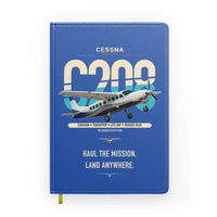 Thumbnail for Cessna 208 Caravan design on blue notebook