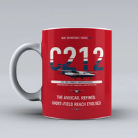 Thumbnail for C-212-300 Aviocar Mug design on red casa