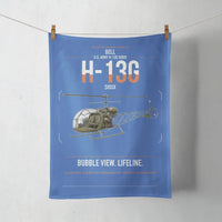 Thumbnail for Bell H-13G Sioux design on blue towel