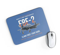 Thumbnail for F8F-2 Bearcat Climb First Fight Hard design on blue rectangle mouse pad