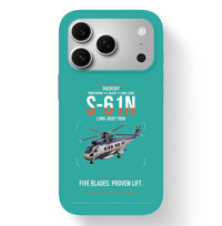 Thumbnail for Sikorsky S-61N design on turquoise magsafe iphone case, for iPhone 17 Pro