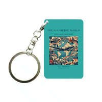 Thumbnail for VINTAGE G4100 - The Round The World - Designed Key Chain design on turquoise