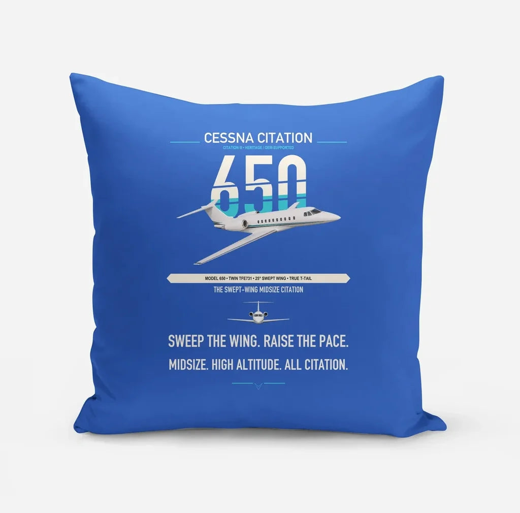 Cessna Citation 650 - Citation III design on blue pillow