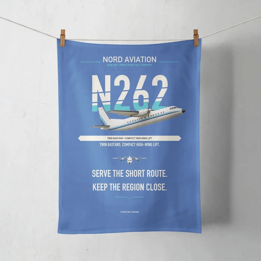 Nord 262A design on blue towel