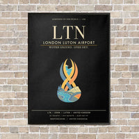 Thumbnail for London Luton Airport LTN - Canvas Framed - Black