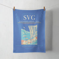 Thumbnail for Stavanger Airport, Sola (SVG) design on blue towel