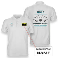 Thumbnail for DJI Mini 3 design on white polo with custom name badge