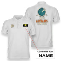 Thumbnail for SIGNAL 276 - I Move Airplanes From A Desk - Double-Side Polo design on white double side polo with custom name badge