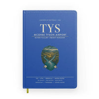 Thumbnail for McGhee Tyson Airport Knoxville (TYS) design on blue notebook