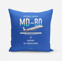 Thumbnail for McDonnell Douglas MD-80 design on blue pillow