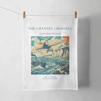Thumbnail for VINTAGE G4002 - The Channel Crossing - Designed Towels design on white