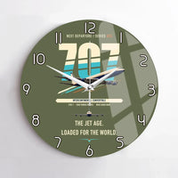 Thumbnail for Boeing 707-320C design on green army no frame wall clock