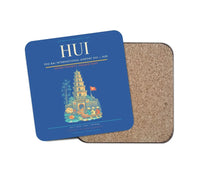 Thumbnail for Phu Bai International Airport (HUI) design on blue 1 piece coaster