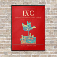 Thumbnail for Shaheed Bhagat Singh International Airport IXC — Chandigarh vertical canvas print - framed - red background