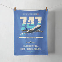 Thumbnail for Boeing 747-200B design on blue towel