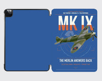 Thumbnail for Supermarine Spitfire Mk IX design on blue ipad tablet case