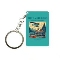 Thumbnail for VINTAGE G4283 - The Cache Drop - Designed Key Chain design on turquoise