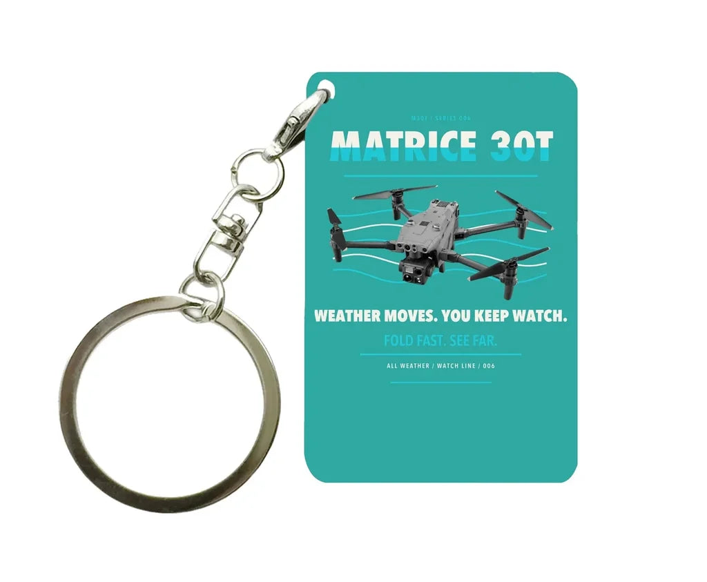DJI Matrice 30T Key Chain design on turquoise key chain