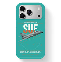 Thumbnail for Dassault Super Étendard design on turquoise magsafe iphone case, for iPhone 17 Pro