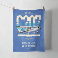 Thumbnail for Cessna T207A Stationair 8 design on blue towel