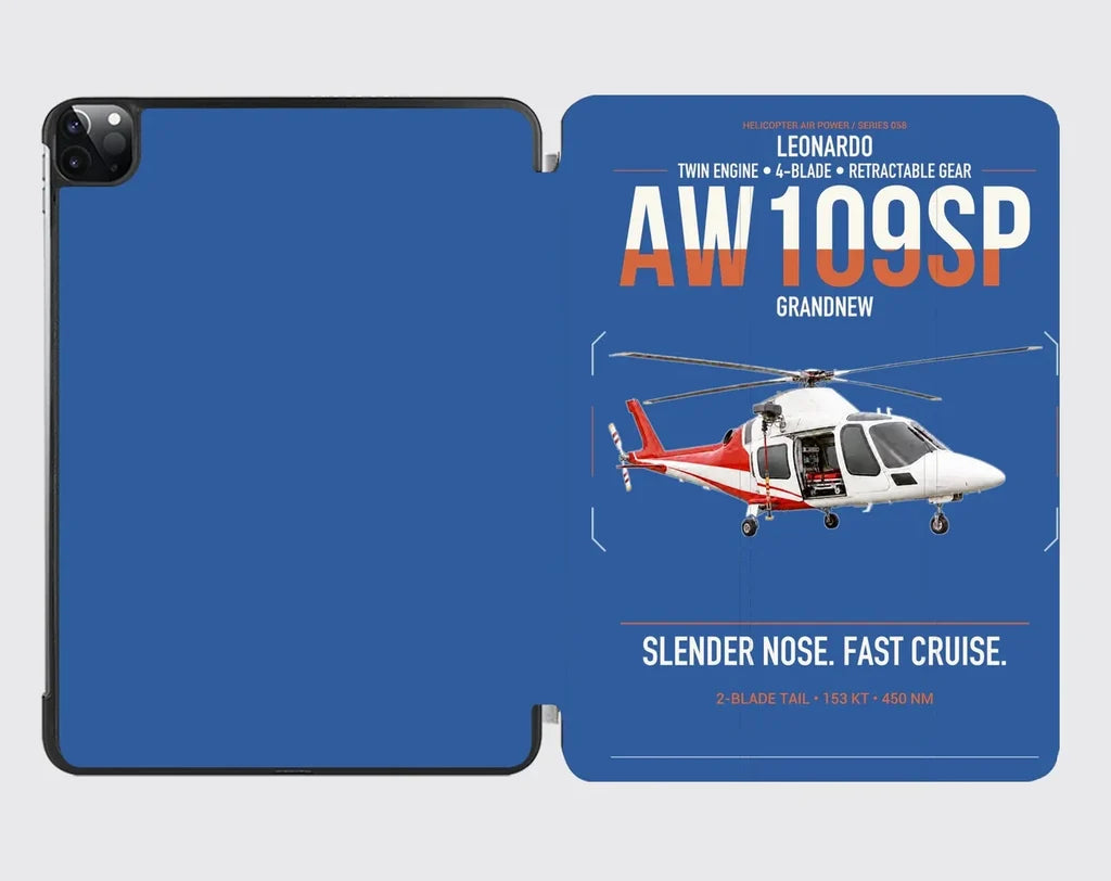 Leonardo AW109SP GrandNew design on blue ipad tablet case