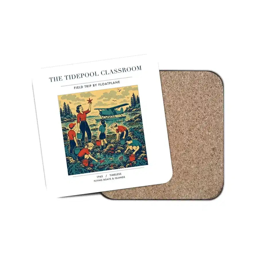 The Tidepool Classroom - Designed Coasters design on white 1-piece