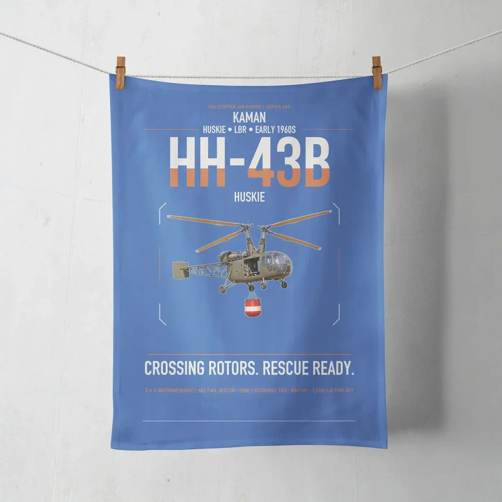 Kaman HH-43B Huskie design on blue towel