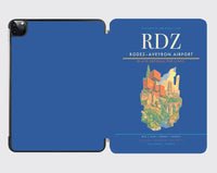 Thumbnail for Rodez–Aveyron Airport (RDZ) design on blue ipad tablet case