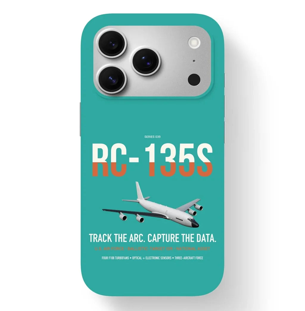 RC-135S Cobra Ball design on turquoise magsafe iphone case, for iPhone 17 Pro