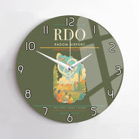 Thumbnail for Radom Airport (RDO) design on green army no frame wall clock