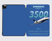 Thumbnail for Bombardier Challenger 3500 design on blue ipad tablet case