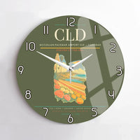 Thumbnail for McClellan-Palomar Airport (CLD) design on green army no frame wall clock